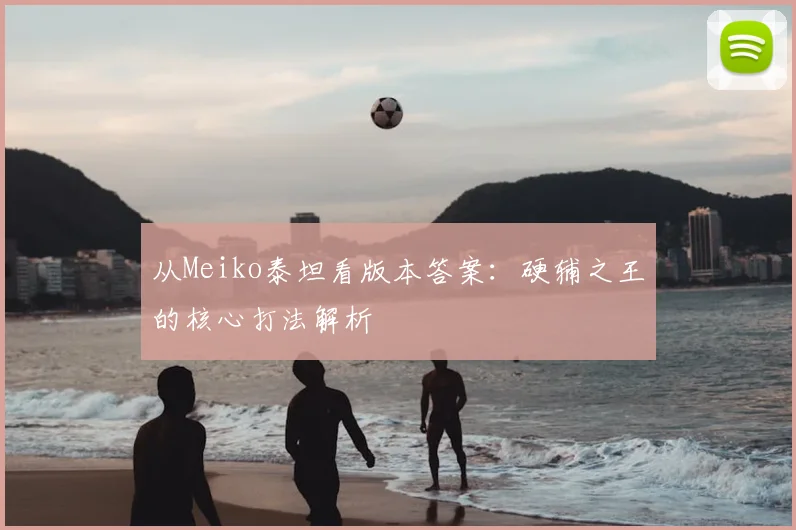 从Meiko泰坦看版本答案：硬辅之王的核心打法解析